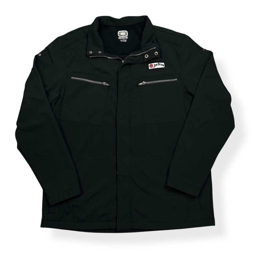 OGIO Men's Black Intake Jacket Size Large OG504 Jim Beam‎ Logo Promo Pockets